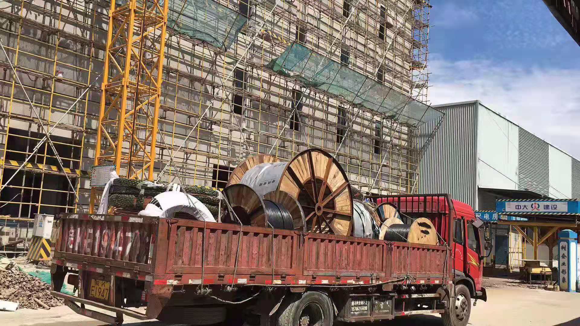 yjv電纜送達騰達建設集團