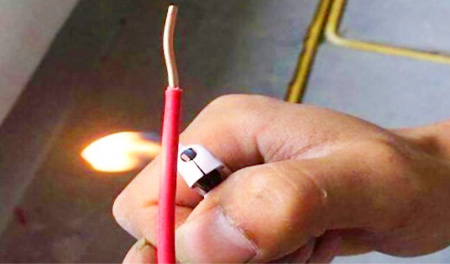 打火機燃燒識別法